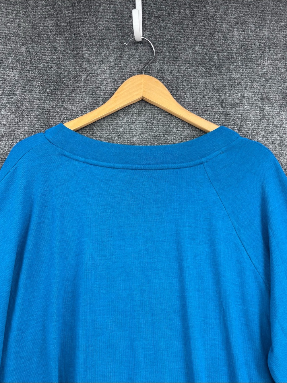 Soft Surroundings Mykonos Blue Madeline Drapey Tunic Top V Neck Women’s Plus 1X - Picture 4 of 10